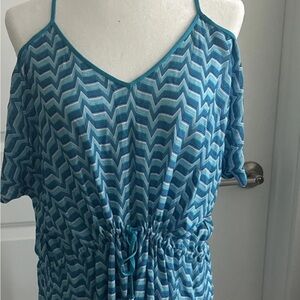 Missoni Mare Blue Chevron Tie-Waist Cover-up